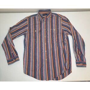 Vintage Ralph Lauren Polo Men's Striped Button Down Shirt | Medium